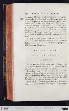 (Lettre CCXXXI - CCXL)