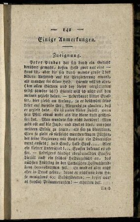 Einige Anmerkungen.