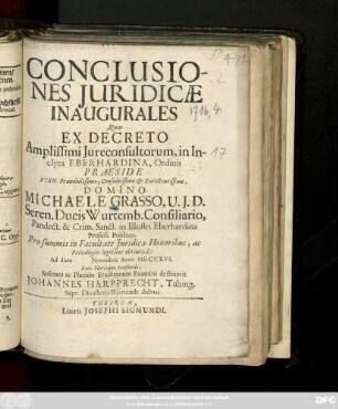 Conclusiones Juridicae Inaugurales