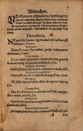 Copiosa Suppellex Elegantissimarum Germanicae Et Latinae Linguae Phrasium : ex optimis ac probatißimis utriusq[ue] sermonis Scriptoribus, summo studio congesta, & iam rursum summa diligentia revisa atque emendata