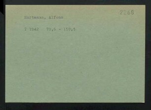 Hartmann, Alfons