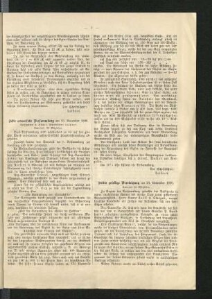 Achte ordentliche Versammlung am 15. November 1890