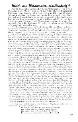 Ulrich von Wilamowitz-Moellendorff