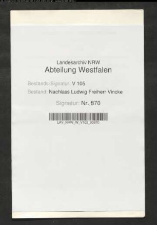2 Briefe der Schwägerin Louise Vincke (Schwester Ludwigs)