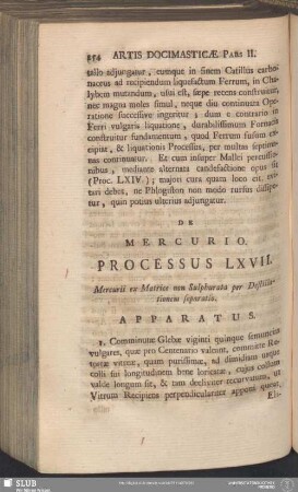 De Mercurio [Processus LXVII-LXVIII]