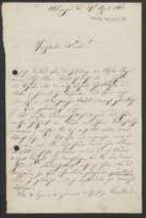 Brief von August von Krempelhuber an Unbekannt