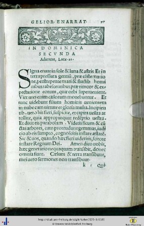 In Dominica Secunda Adventus, Lucae 21.