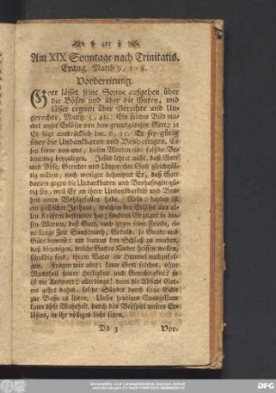 Am XIX Sonntage nach Trinitatis. Evang. Matth. 9, 1 - 8.