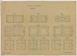 Fischer, Theodor; Nürnberg; Bismarckdenkmal - Schichten VI e - g, V g - i u. 22 - 27 (Grundrisse)