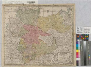 Niedersächsischer Kreis Territorialkarte Saxoniae inferioris circulus 1.H. 18.Jh. 12 dt. Meilen = 10,3 cm 48 x 56 farb. Kupferstich: Matthäus Seutter, Augsburg B I Nr. 15
