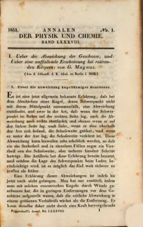 Annalen der Physik. 164 = Poggendorff's Annalen ; Bd. 88 = Reihe 3, Bd. 28. 1853
