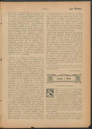 Letras y artes : Un precursor de Tolstoi