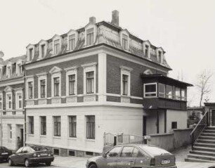 Mittweida, Wohnhaus : Mittweida, Wohnhaus, Poststraße 11, um 1895, Straßenansicht