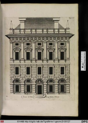 Facciata del Palazzo del Sigr. Babilano Pallavicino.
