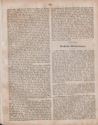 463-464 Kirchliche Mittheilungen