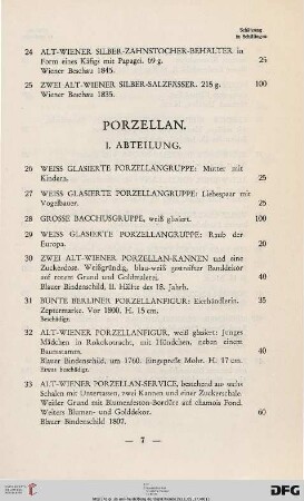Porzellan (Nr. 26-43)