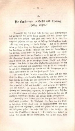 VI. Die Conferenzen zu Cassel und Eisenach. "Heilige Lügen"