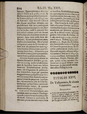 Titulus XXVI. De Testamentis, & ultimis Voluntatibus