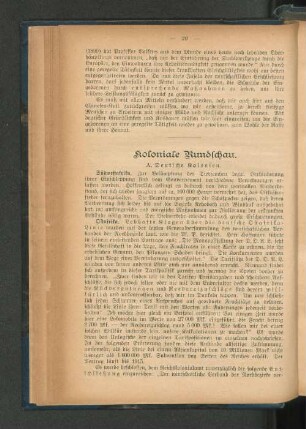 Koloniale Rundschau.