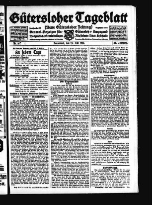 Gütersloher Tageblatt. 1911-1921