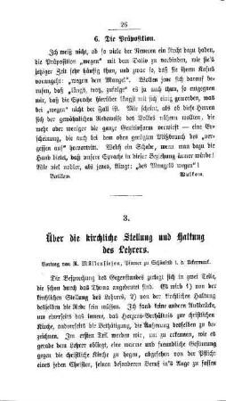 Über die kirchliche Stellung und Haltung des Lehrers : Vortrag