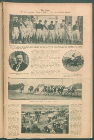 Carreras : El gran premio "Jockey Club".- Con el canchero Casella.