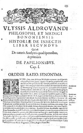 Ulyssis Aldrovandi Philosophi et Medici Bononiensis, Historiae de Insectis Liber Secundus qui est de caeteris Anelytris quadripennibus