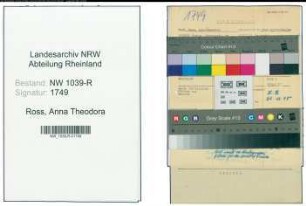 Entnazifizierung Anna Theodora Ross , geb. 12.07.1920 (Lehrerin)