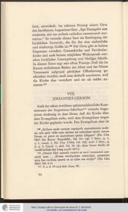 VIII. Johannes Gerson