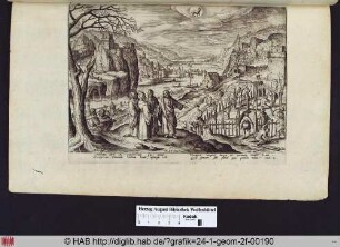Landschaft mit Szenen aus dem Leben Christi: Christus vor dem Weinberg.