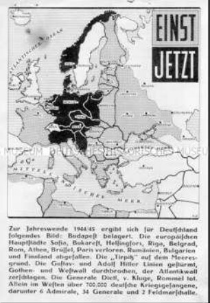 Abwurf-Flugblatt der Alliierten zur Kriegslage zum Jahreswechsel 1944/45