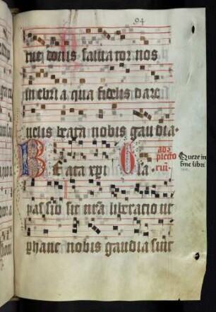 Zierinitiale: B(eata christi)