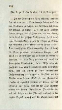 Geistige Erhabenheit des Berges