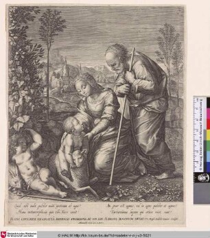 [Die Helige Familie mit Johannes dem Täufer; Holy family and S. John]