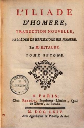 L' Iliade d'Homere, 2