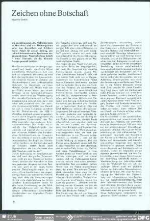 Zeichen ohne Botschaft