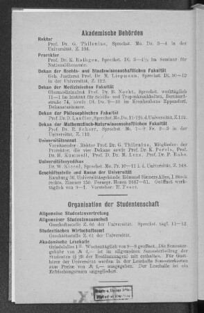 Organisation der Studentenschaft