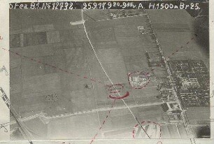 Flakbatterie am Bahnhof Schwabing (mit Einzeichnungen) (1500 m)
