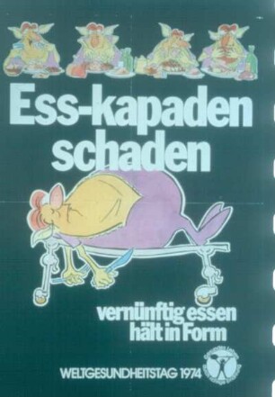 Plakat. Eß-Kapaden schaden. Deutschland