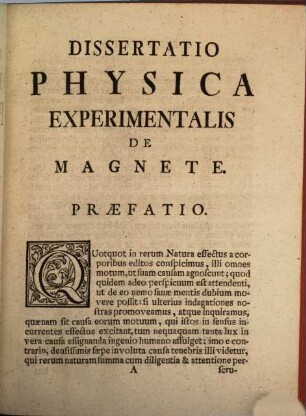 Petri Van Musschenbroek Dissertatio Physica Experimentalis De Magnete