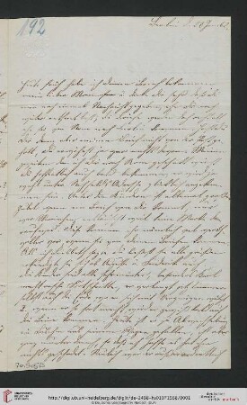Briefwechsel Theodor Mommsen und Marie Mommsen geb. Reimer: Brief von Marie Mommsen an Theodor Mommsen
