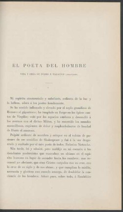 El poeta del hombre : Vida y obra de Pedro B. Palacios (Almafuerte)