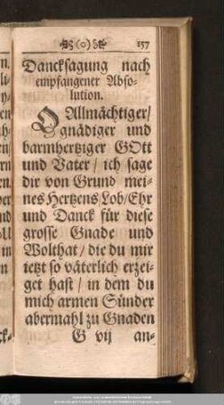 [Dank-Gebet nach der Beichte.]