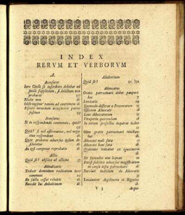 Index Rerum Et Verborum.