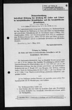 6 Leiter und Lehrer in berufsbildenden Privatschulen und berufsbildende Privatlehrer