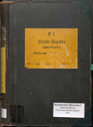 Sterberegister des Standesamtes Beckum-Stadt von 1918 (Urkunden-Nr. 1-222)