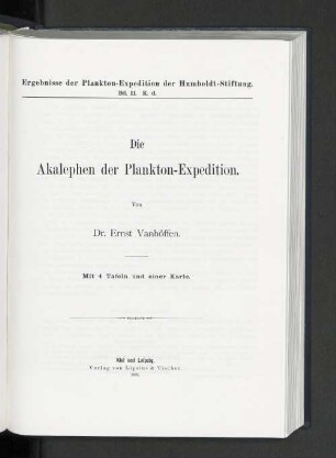 Bd 2,K,d: Die Akalephen der Plankton-Expedition
