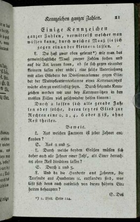 Kennzeichen ganzer Zahlen.
