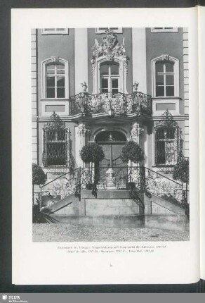 Bischofszell (Kt. Thurgau). Treppenaufgang und Hauptportal des Rathauses, 1747-50