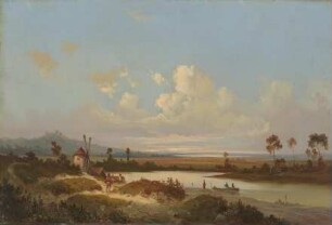 Landschaft mit Windmühle